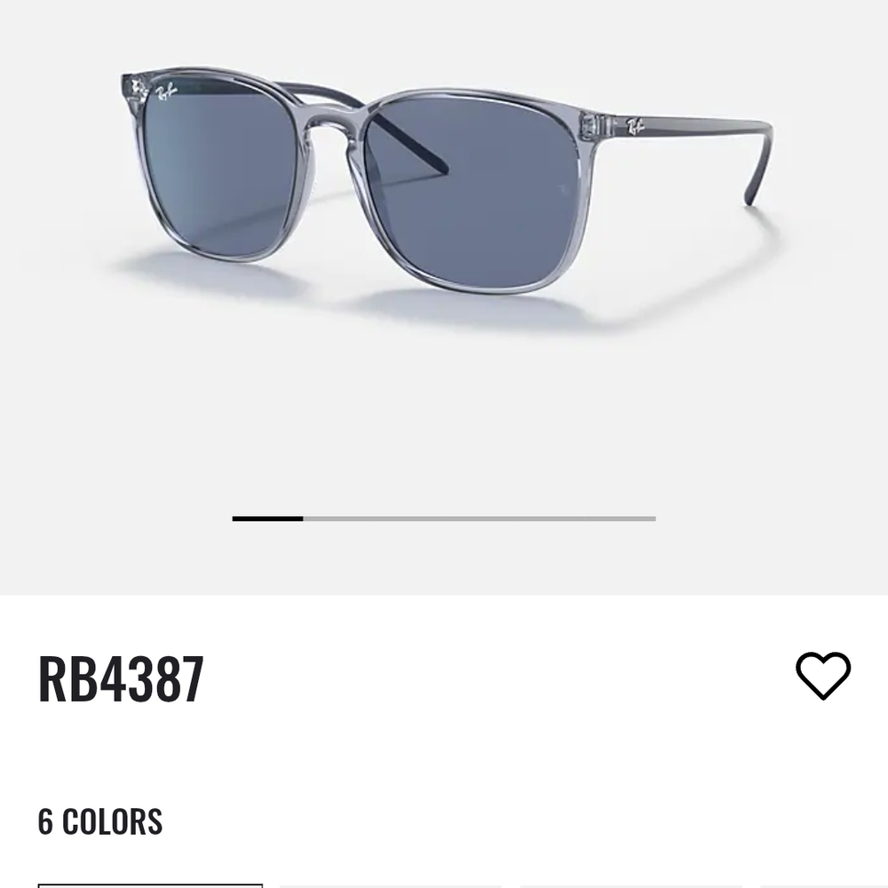 Ray-Ban Gray Sunglasses with Blue Lenses